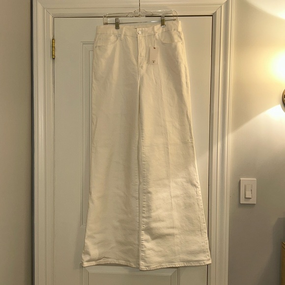 Good American Denim - Good American White Wide Leg Flare Jeans